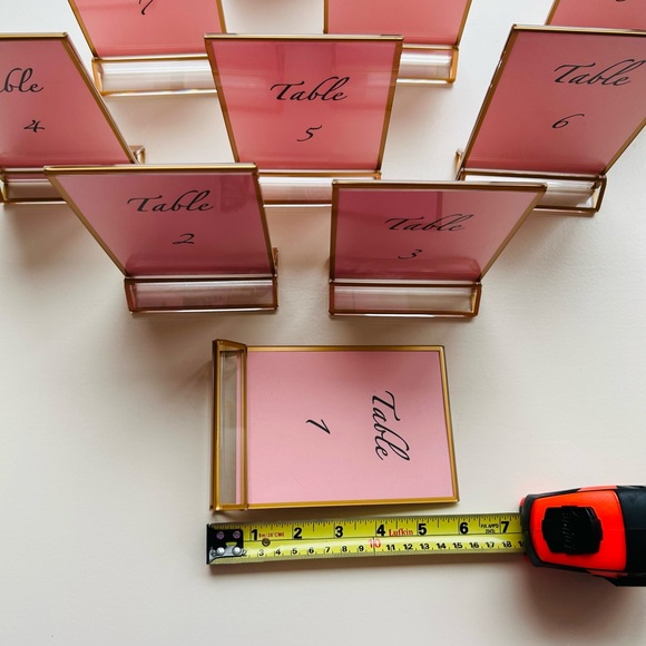 Gold Party Supplies - Table Number Stands, Geometric Bread Baskets - Picture 6 of 11